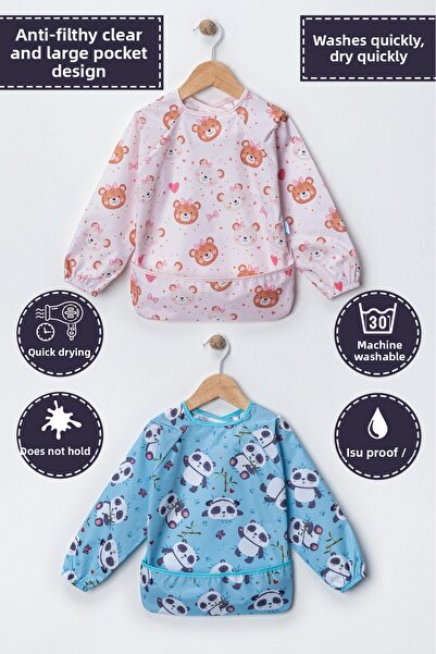 Buude Kids مريلة أطفال مقاومة للسوائل للأنشطة - قطعة واحدة