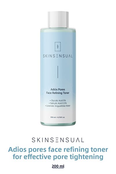 Skin Sensual Adiôs Pores Face Refining Toner (Glycolic Acid 5%, Salicylic Acid 0.5) Say Goodbye to Pores Toner