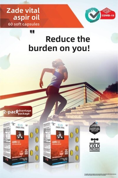 Zade Vital زيت القرطم 60 كبسولة ناعمة - نفطة × 2 (عبوة مميزة مكونة من قطعتين)