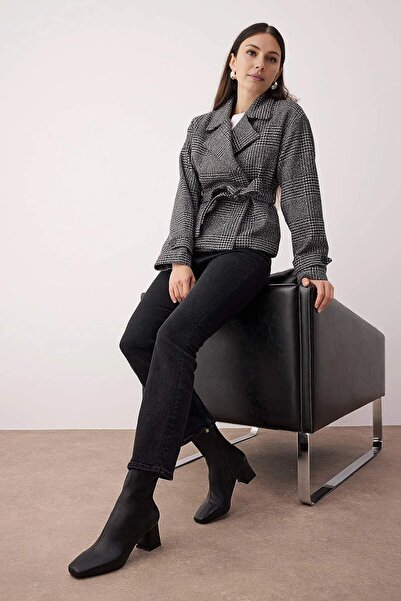 TRENDYOL SHOES Μαύρες Stretch Γυναικείες μπότες με τακούνι TAKAW26BO00002