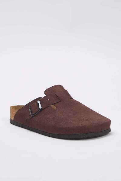 TRENDYOL SHOES Велурени чехли TAKSS25TE00001