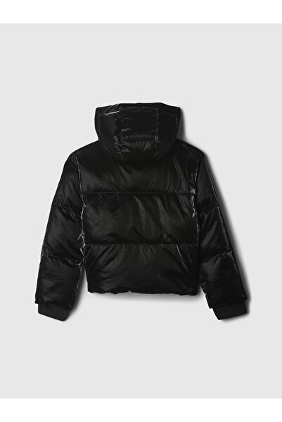 GAP Kız Çocuk Siyah ColdControl Max Shine Puffer Şişme Mont