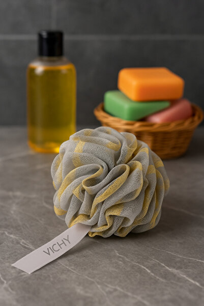 Vichy Banyo Lifi Yumuşak Top Lif Naturel Ponpon Banyo Lifi VCH-6575