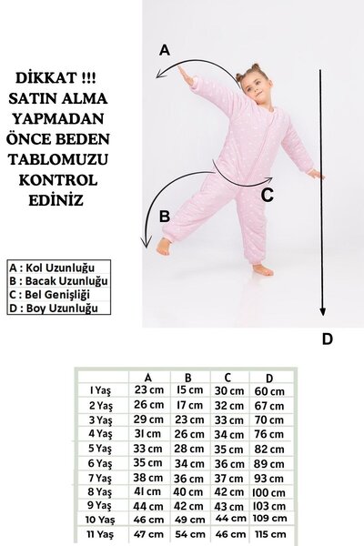 Cantoy Kız Erkek Çocuk Kalın Elyaf Dolgulu Premium Kalite 2.5 Tog Desenli Uyku Tulumu