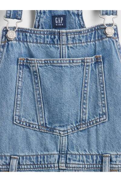 GAP Kız Çocuk Mavi Denim Salopet