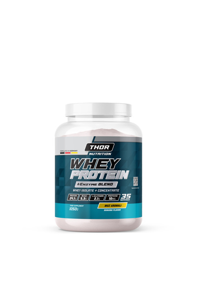 THOR NUTRITION 1050gr Whey Protein 35servis Muz Aromalı Shaker Hediye (FORMUL...