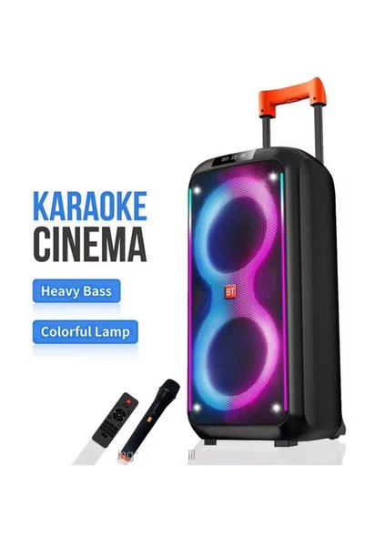 Tastech Party Box Bluetooth Hoparlör Büyük Boy Taşınabilir Şarjlı Kablosuz Hoparlör + Karaoke Mikrofon