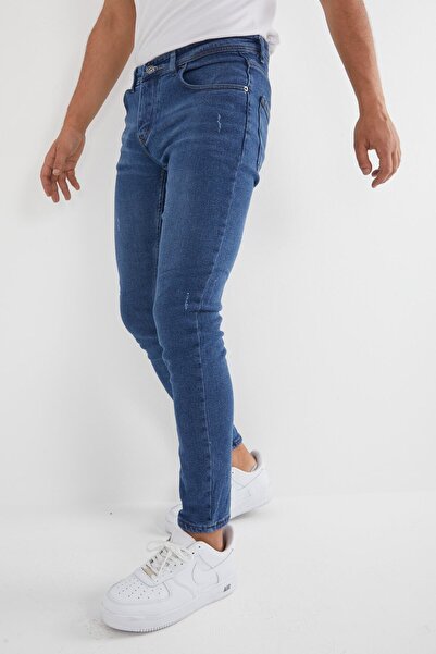 Newtime Чоловічі джинси Slim Fit з еластаном, сині з заклепками