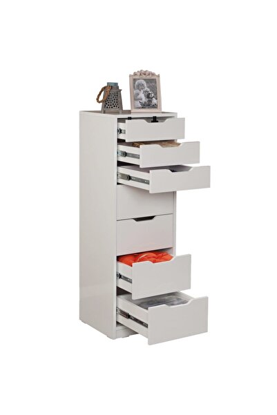 PASİFİC HOME Flow Çekmeceli Şifonyer, Beyaz ,7 Çekmeceli