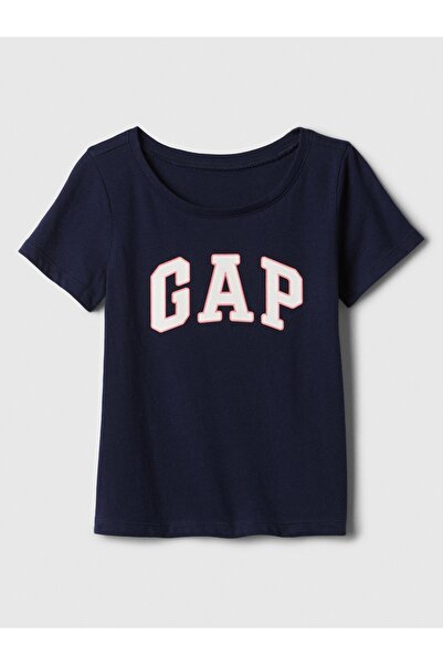 GAP Kız Bebek Lacivert Logo Kısa Kollu T-shirt