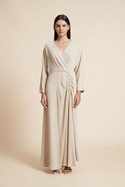 Nichii Solid 3/4 Sleeve Maxi Dress