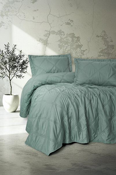 Cotton Box Serra Çift Kişilik Yatak Örtüsü Tila Mint