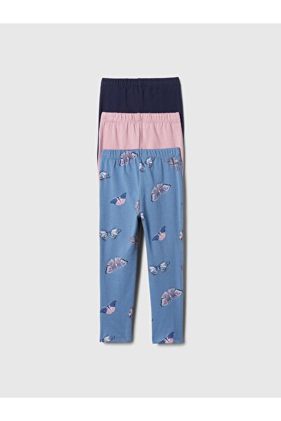 GAP Kız Bebek Çok Renkli Brannan Bear İşlemeli 3'lü Tayt Seti