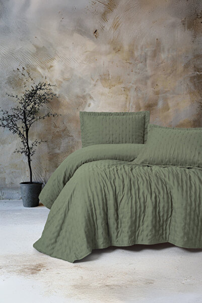 Cotton Box Serra Single Bedspread Niva Sage