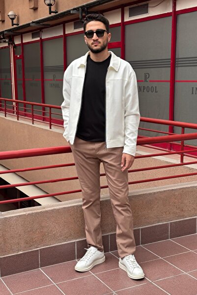 inpool Ανδρικό Old Money Culture Βαμβακερό λινό υφαντό καλοκαιρινό-ανοιξιάτικο παντελόνι 290, ελαστική μέση