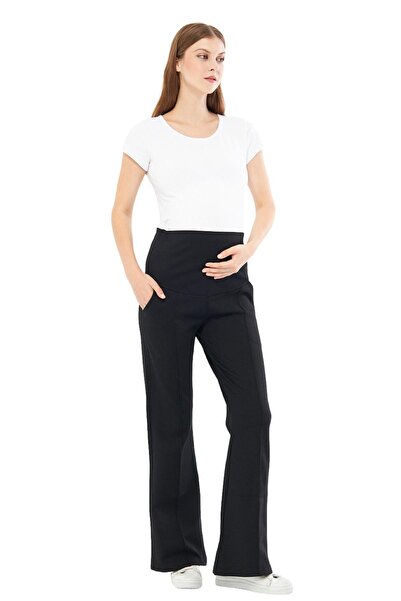 Luvmabelly MYRA8155 - Steel Knitted Maternity Trousers, Spanish Leg