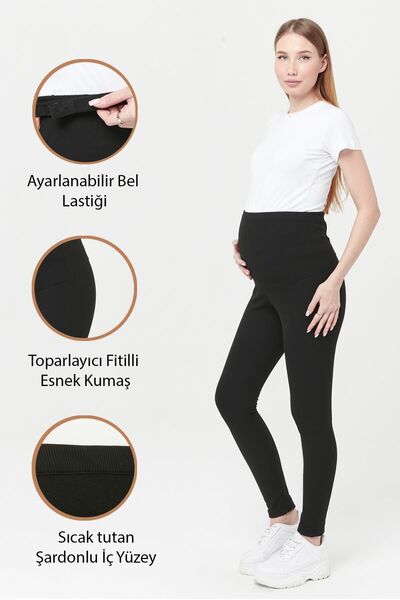 Luvmabelly Myra8068 Toparlayıcı Fitilli Termal Içi Şardonlu Sıcak Tutan Beli Ayarlanabilir Hamile Ta