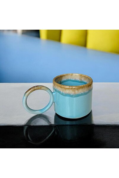 Keramika Halka Kulplu Çay ve Kahve Fincanı
