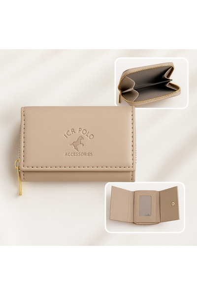 ZERAMİNE Zippered Women's Wallet – Multi-Compartment Mini Card Holder and Coin Purse