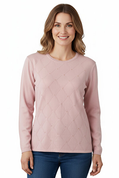 Oppland Women's Winter Stony Patterned Long Sleeve Regular Cut Lycra Woven Mo...