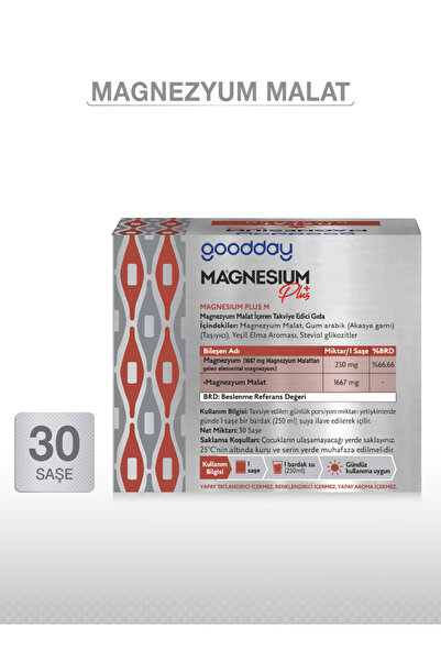 goodday Magnesium Malat Plus M 250mg 30 Saşe