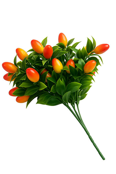 ALSHOP Artificial Flower Bunch Dense Leafy Green Fruit 35 cm Mango