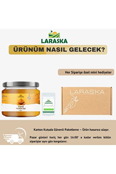 Laraska Organik Organik Toz Zerdeçal- Organic Turmeric Powder - Turmeric Ground 100g