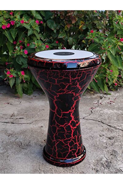 SALVADOR Profesyonel Döküm Darbuka Büyük Boy Mısır Çömlek Darbuka Kırmızı Kır...