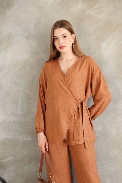 MEN Cross Linked Cotton Linen Kimono Set