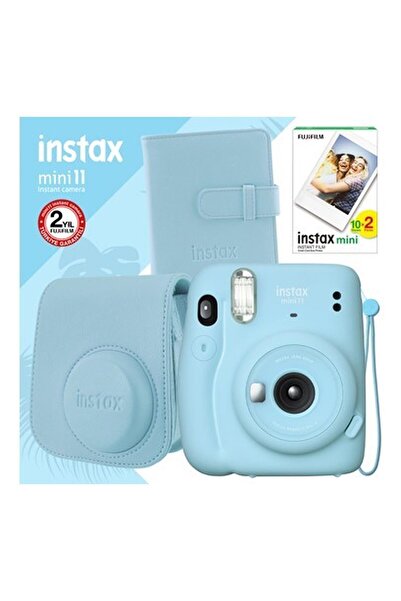 Fujifilm Instax Mini 11 Mavi Fotoğraf Makinesi ve Kare Albümlü Seti 11