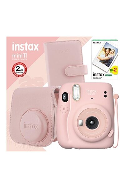 Fujifilm Instax Mini 11 Pembe Fotoğraf Makinesi Seti 1