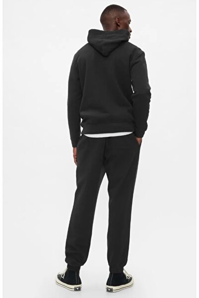 GAP V-Heritage 500382 Logo Logo Fleece Jogger French Terry Fabric Men's Sweatpants Black