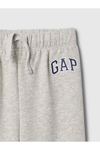 GAP Erkek Bebek Gri Logo Fleece Jogger Eşofman Altı