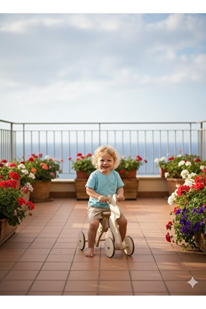 MukoToys Montessori Çocuk Denge Bisikleti 2-6 Yaş | MDF Tavşan Başlıklı Tasarım