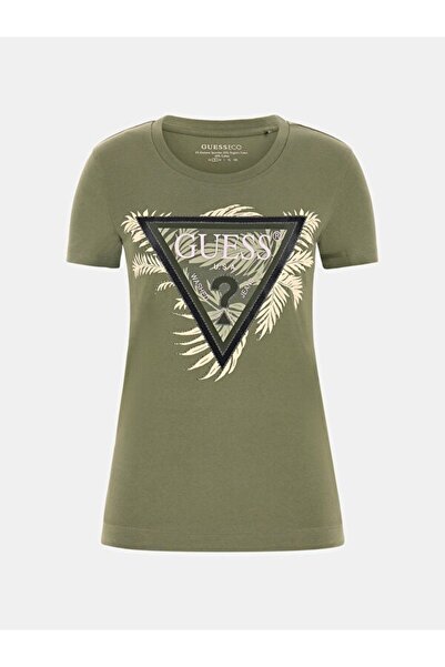 Guess Γυναικείο μπλουζάκι Triangle Slim Fit