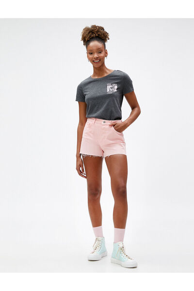 Koton Printed T-Shirt Short Sleeve Crew Neck Cotton