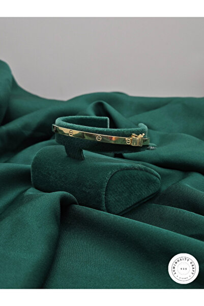 Luminosity Graft 4mm 925 Ayar Gümüş Modern Çivili Düz Model Kadın Kelepçe Bil...