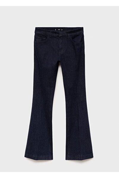 MANGO Woman Flare orta bel rinse wash jean