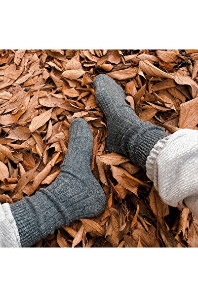 Go With Unisex 2'li Alpaka Yünlü Kışlık Kalın Yıkamalı Doğal Sıcak Destekli Termal Çorap 3095