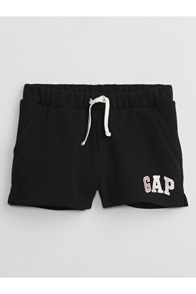 GAP Kız Çocuk Siyah Logo Pull-On Şort