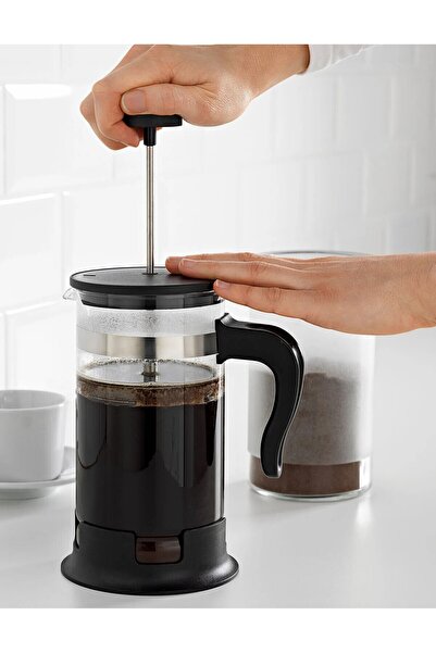 IKEA KALİTELİ Cam French Press Hacim 1 Litre İkea Bitki Çayı Kahve Demliği Şe...