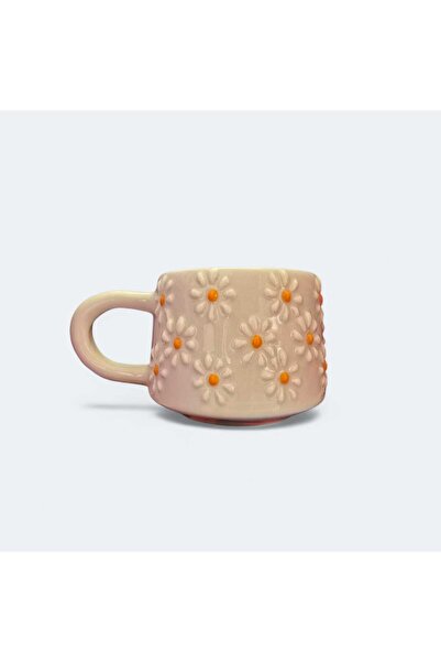 xemu كوب مطرز يدويًا بزهرة الأقحوان الصفراء