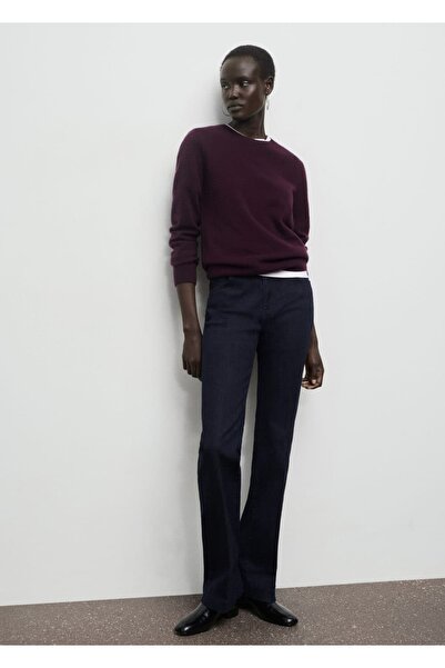 MANGO Woman Flare orta bel rinse wash jean