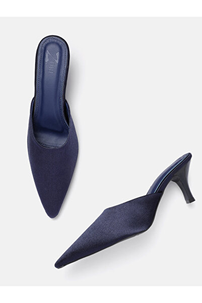 ZORIWORLD 9TO5 Navy Blue Suede Heels for Women - 3 Inch Heel