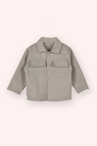 Panço Baby Boy Shirt Collar Pocket Detailed Stone Jacket