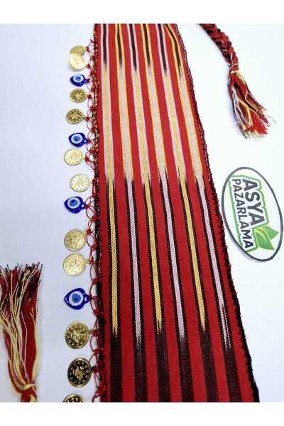 ASYA PAZARLAMA 5 Pieces Black Sea Braided Evil Eye Beads and Lira Keşan, Scarf, Shawl, Wrap, Headband, Bandana, Foulard