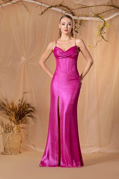 MAXXE 5972SIV SIVAMA SATEN ELBİSE