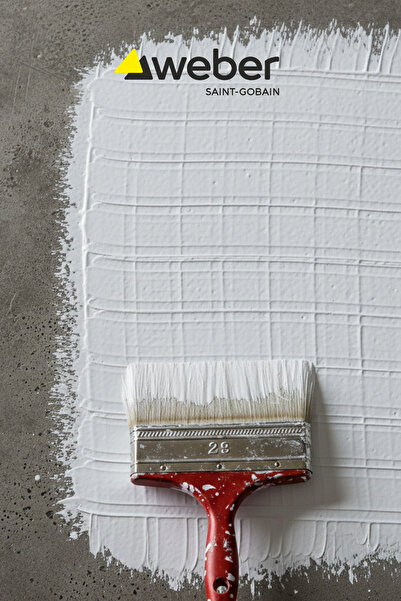 WEBER Dry SS-5 20 Kg Beyaz | Süper Elastik Su Yalıtım Çatı İzolasyon Malzemesi | Çift Komponentli