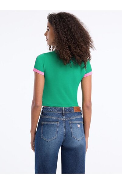 Guess Τζιν Γυναικείο μπλουζάκι με φαρδιά εφαρμογή