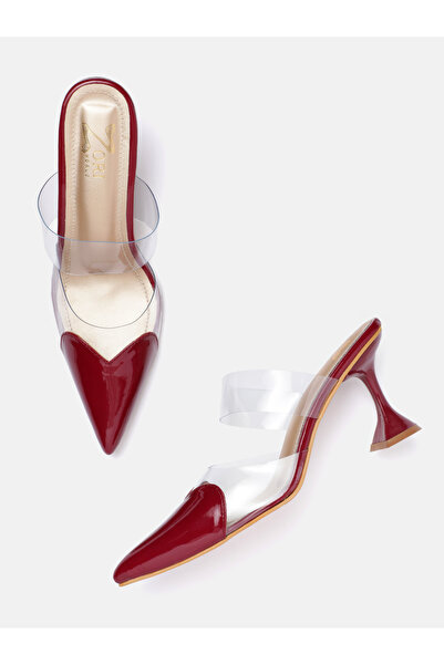 ZORIWORLD Amor Cherry Red Heart Heels for Women - High Heels, 3 Inch Block Heel